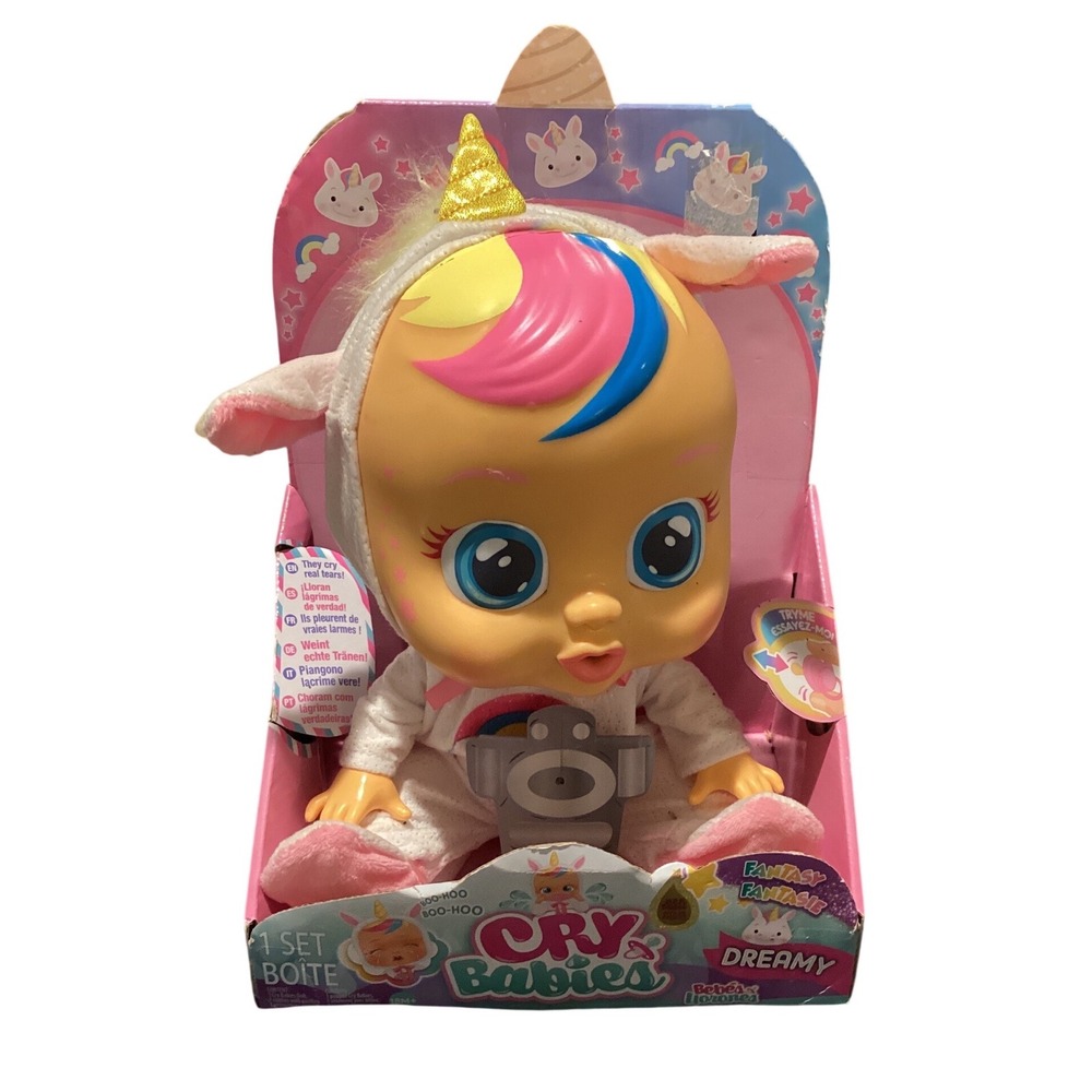 Cry Babies Fantasy Dreamy Unicorn Doll Cries Real Tears Interactive Toy IMC Toys
